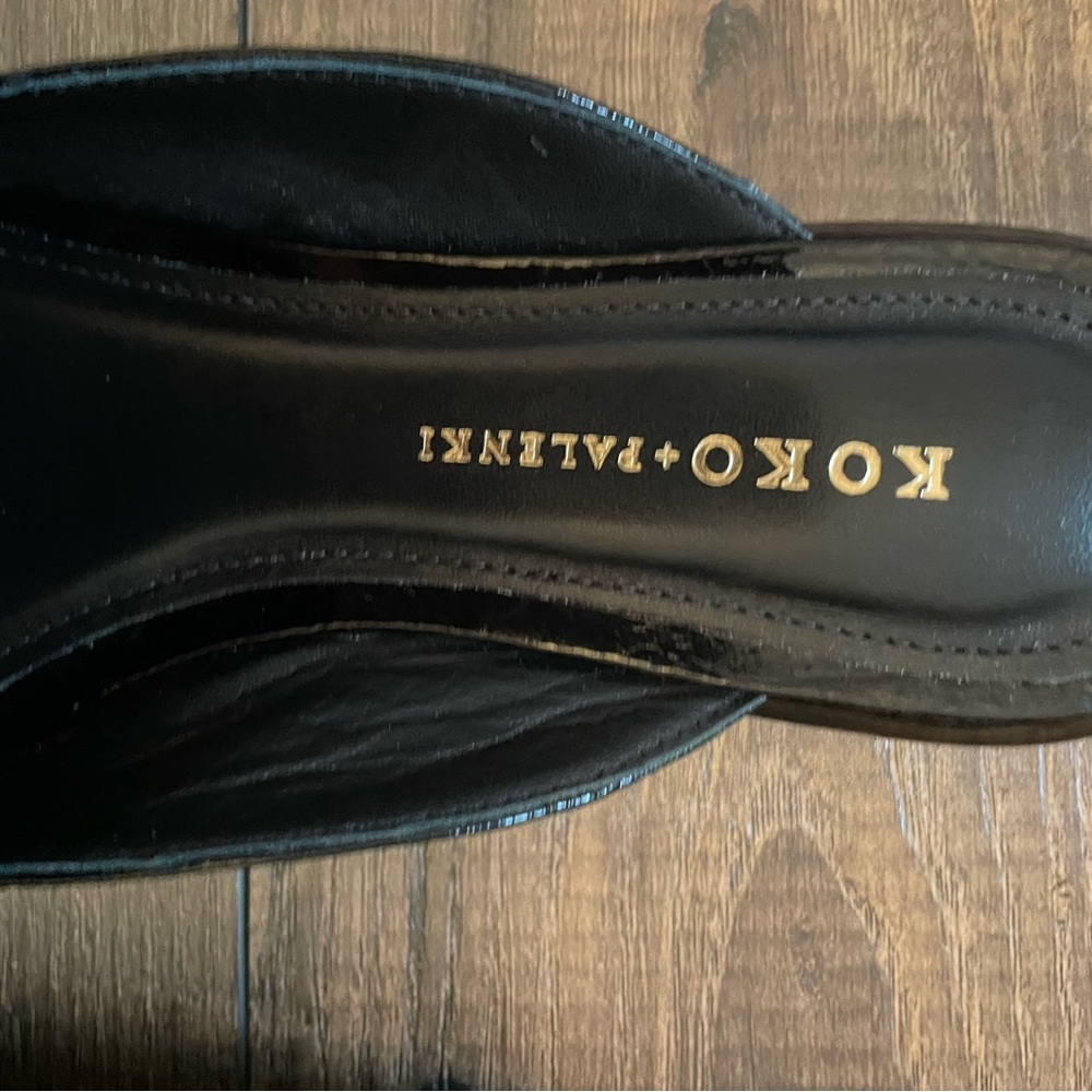 NEW $178 KOKO + Palenki Sagee Black Mule Slide Sandal 38 - Picture 5 of 7